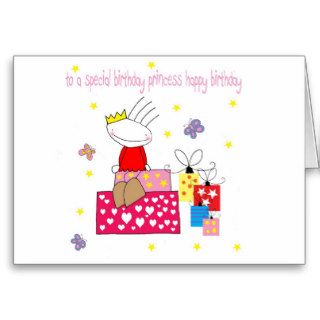 birthday girl birthday princess female childrens greeting card