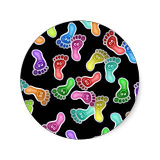 Happy Feet Wallpaper Round Sticker