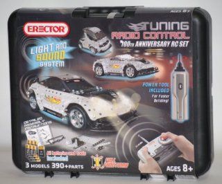 Erector Tuning Radio Control 100th Anniversary RC Remote Control Set   Batteries and Tool Included   Includes Headlights and Sound System Toys & Games