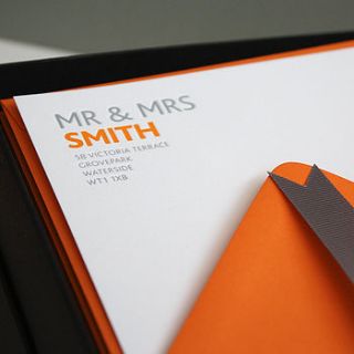 personalised letterpress correspondence cards by yield ink