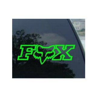 FOX RACING LOGO W/FACE   6" LIME GREEN Decal   NOTEBOOK, LAPTOP, IPAD, WINDOW, WALL, CAR, TRUCK, MOTORCYCLE Automotive