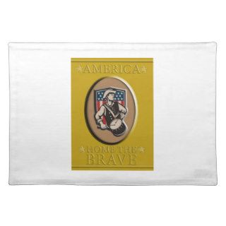 American Patriot Independence Day Poster Greeting Placemat