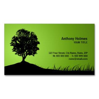Oak Tree Silhouette business card