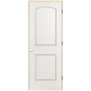 ReliaBilt 2 Panel Round Top Hollow Core Smooth Molded Composite Left Hand Interior Single Prehung Door (Common 80 in x 18 in; Actual 81.75 in x 19.75 in)