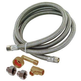EASTMAN 5 ft 125 PSI Stainless Steel Dishwasher Connector