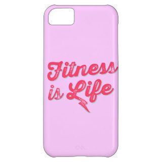 Fitness is Life Hot Pink Fitness Motivation iPhone 5C Cover