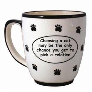 Tumbleweed 'Choosing a Cat May Be the Only Chance You Get to Pick a Relative' Pet Coffee Mug Kitchen & Dining