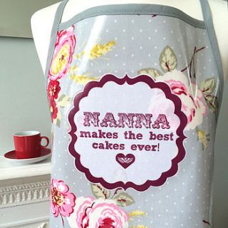 personalised oilcloth 'mum cooks…' apron by pinnikity