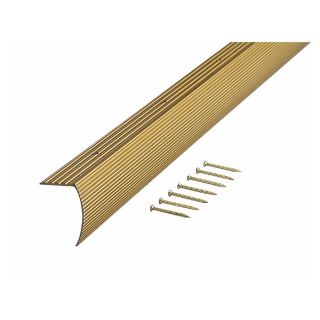 M D Building Products 72L Satin Brass Stair Edging