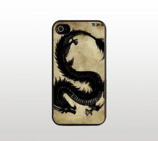 Dragon Snap On Case for Apple iPhone 4 4s   Hard Plastic   Black   Cool Custom Cover Cell Phones & Accessories