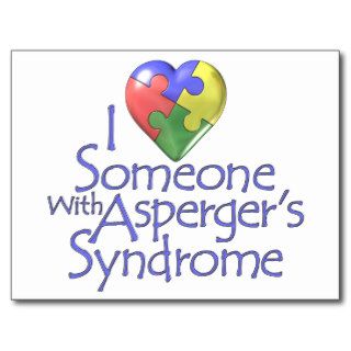 I Love Someone With Asperger's Post Cards
