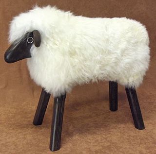 ivory fleece lamb seat / footstool by the rocking sheep company