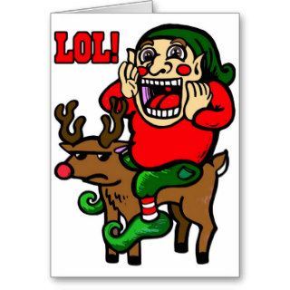 LOL Christmas Elf Greeting Card