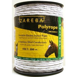 Zareba PR656W6 Z Polyrope 200 Meter 6 Conductor Portable Electric Fence Rope  Agricultural Fencing  Patio, Lawn & Garden