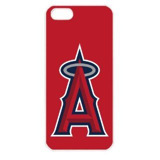 MLB Major League Baseball Los Angeles Angels of Anaheim iPhone 5 TPU Soft Black or White case (White) Cell Phones & Accessories