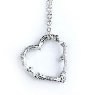 love nature twig heart pendant by love from england