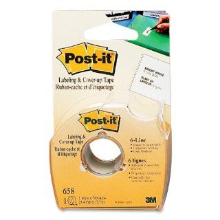 Post it Labeling and Cover Up Tape, 1 x 700 Inches, White (658)  Post It Label Roll 