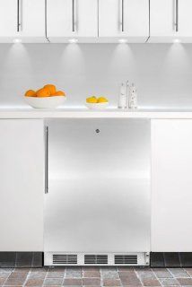 Summit AL650LBISSHV ADA compliant built in undercounter refrigerator freezer with stainless steel door, whit Appliances