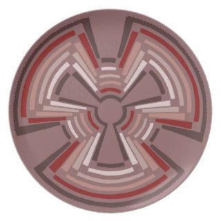 Native American whirling log symbol raspberry Plates