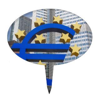 Euro symbol at European Central Bank Cake Topper