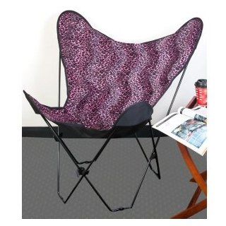 Pink Leopard Butterfly Chair Cover   Folding Chairs