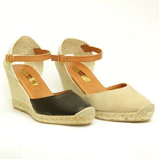 classic wedge espadrille with ankle strap by espadrille