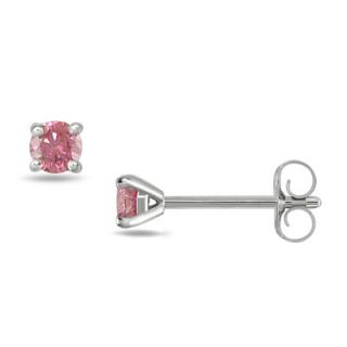 CT. T.W. Enhanced Pink Diamond Solitaire Stud Earrings in 14K