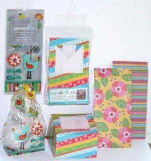The Gift Wrap Company Sweet Treat Bag and Colorful Cupcake Boxes Health & Personal Care
