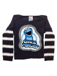 Cookie Monster Airbrush Long Sleeve Tee by Morfs Brand