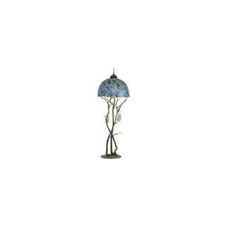 Meyda Tiffany 74 in Antique Patina Tiffany Style Floor Lamp with Glass Shade