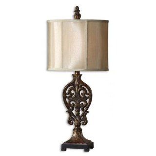 Small Buffet Lamp with Distressed Finish   Table Lamps  