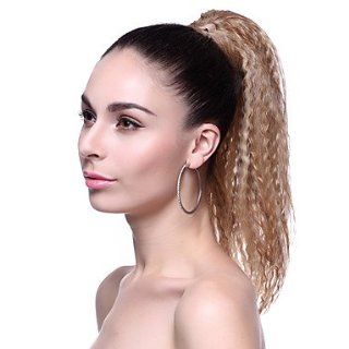 High Quality Synthetic Long Curly Brown Fluffy Ponytail Health & Personal Care