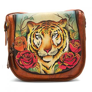 Anuschka Zip Around Flap Saddle Bag  Women's   Tiger in Love