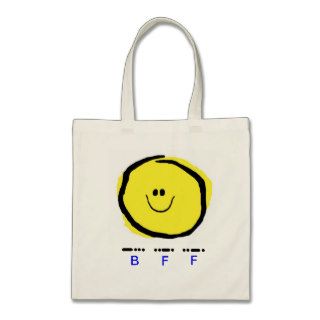 BFF (Best Friends Forever) Tote with Smiley Tote Bag