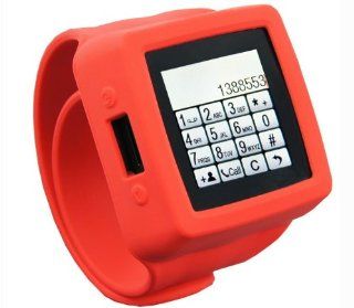 Watch Mq666a 1.5" TFT Touch Screen Watch Phone Snap on with Touch Screen with 3.2m Hd Camera for Iphone Bluetooth Fm Radio  Playback  red Cell Phones & Accessories