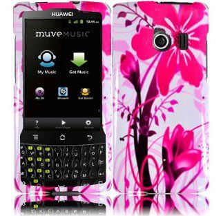 For Huawei Ascend Q M660 Hard Design Cover Case Pink Splash Cell Phones & Accessories