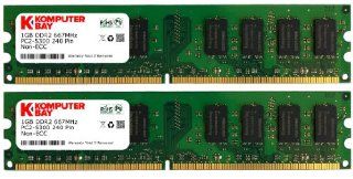 Komputerbay 2GB 2X 1GB DDR2 667MHz PC2 5300 PC2 5400 DDR2 667 (240 PIN) DIMM Desktop Memory Computers & Accessories