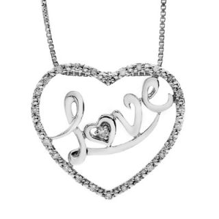 10 CT. T.W. Diamond Love Heart Pendant in Sterling Silver   Zales