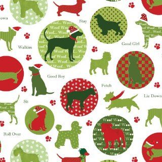 Jillson Roberts Christmas Gift Wrap, Christmas Dog, 6 Count (XR668)  Gift Wrap Paper 