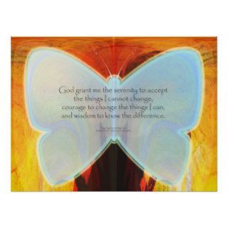 Serenity Prayer Butterfly Print