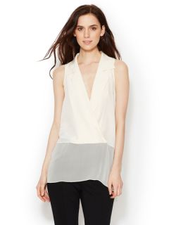 Sleeveless Silk Fly Away Blouse by Tracy Reese