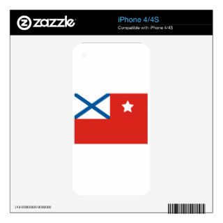 Russian Navy, commander of a group of ships flag Skin For iPhone 4S