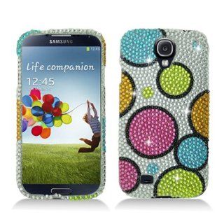 Aimo SAMSIVPCLDI673 Dazzling Diamond Bling Case for Samsung Galaxy S4   Retail Packaging   Colorful Circles Cell Phones & Accessories