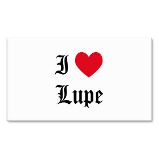 I Love Lupe Business Card