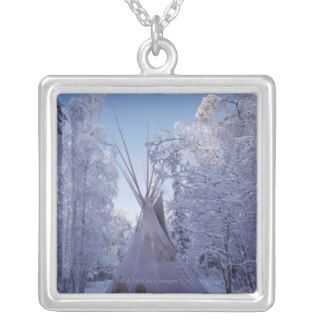 Teepee in Winter Necklace