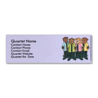Barbershop Quartet Business Card   Female
