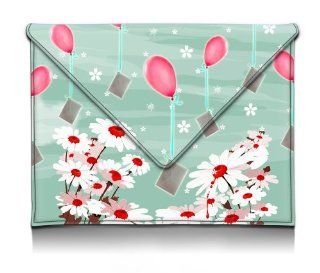 MyGift 8 10 inch "Keep In Touch" Letters Balloons and Daisies Design Envelope Style Synthetic Leather Netbook Tablet Envelope Sleeve Slip Case Slim Fit Carry Bag for Apple iPad 1, 2 & 3 Kindle Fire HD 8.9 Samsung Galaxy Tab 2 10.1 Computers 