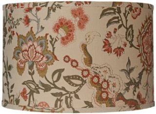 Jamie Young Coral Floral Linen Drum Shade 15x15x10 (Spider)   Lampshades  