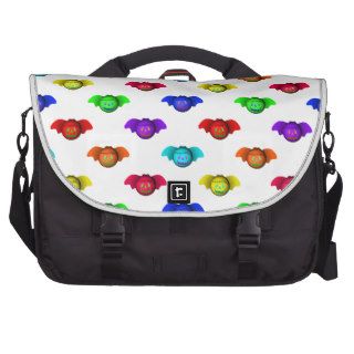 Colorful Halloween Baseball Bats Pattern Laptop Bag