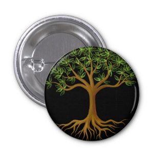 Tree of Life button pin